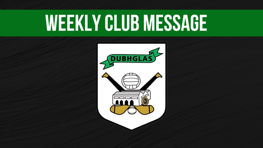 Weekly Club Message 17th September 2024